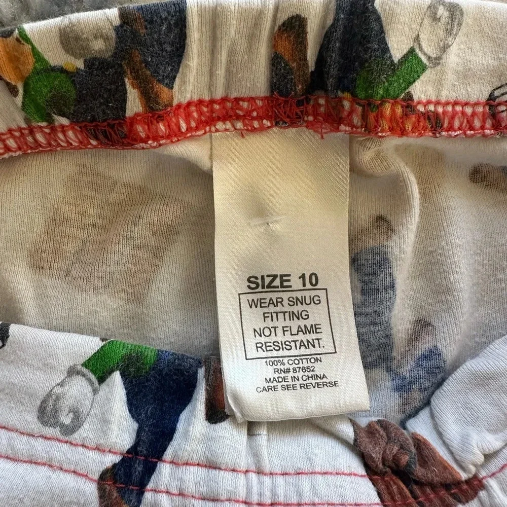 Super Mario Bros Boys Pajama Pants Red Cuff Sleepwear Size 10